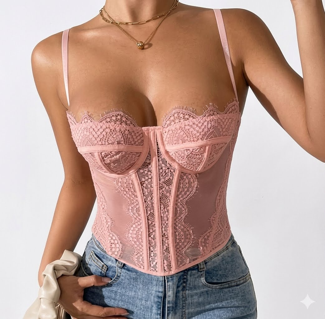 Juliet Eyelash Lace Underwire Corset Bustier