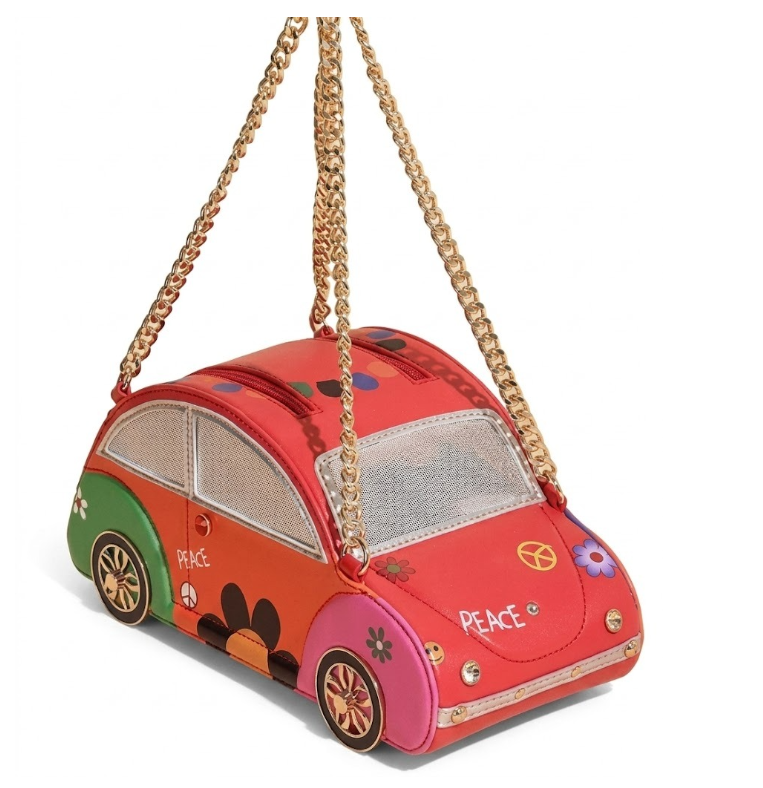 Retro "Peace & Love" Beetle Car Novelty Handbag