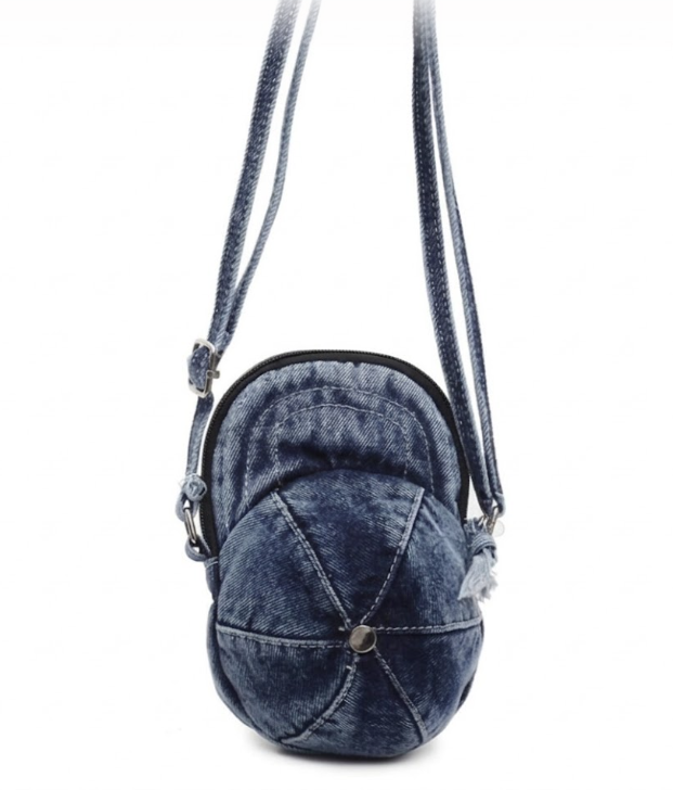 Novelty Denim Baseball Cap Mini Crossbody Bag