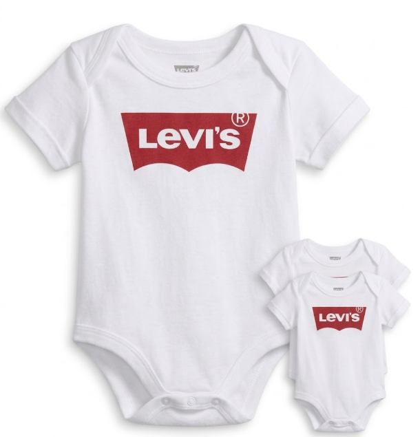 Levi's Baby Boys & Girls White Logo Onesies 3-Pack (Size 6M)