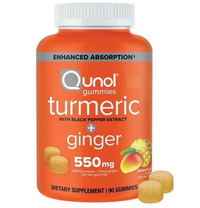 Qunol Turmeric + Ginger Gummies  550mg