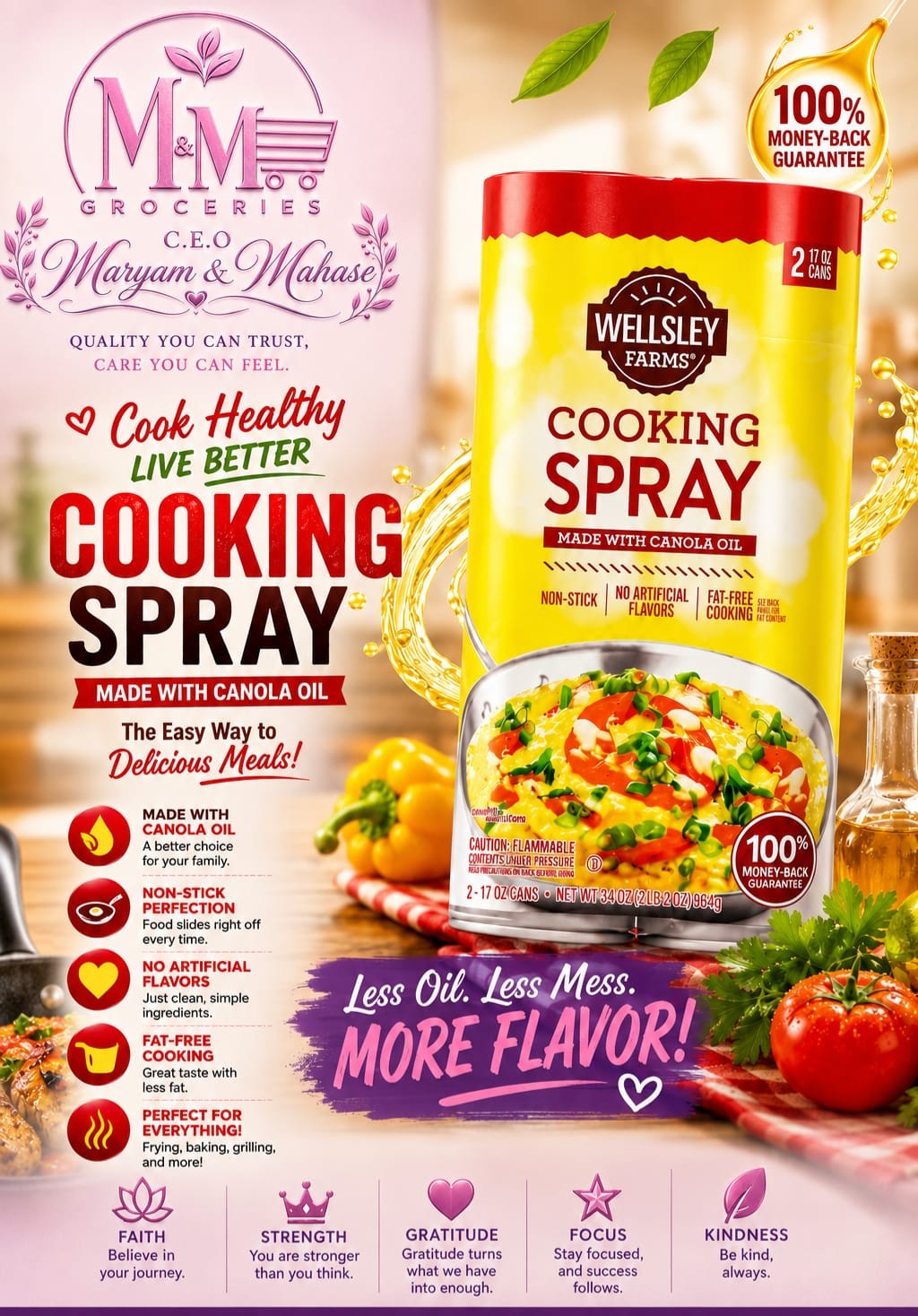 Wellsley Farms® Cooking Spray (Made with Canola Oil)