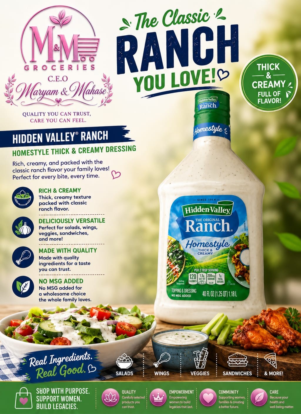 Hidden Valley® Ranch Homestyle Thick & Creamy Dressing