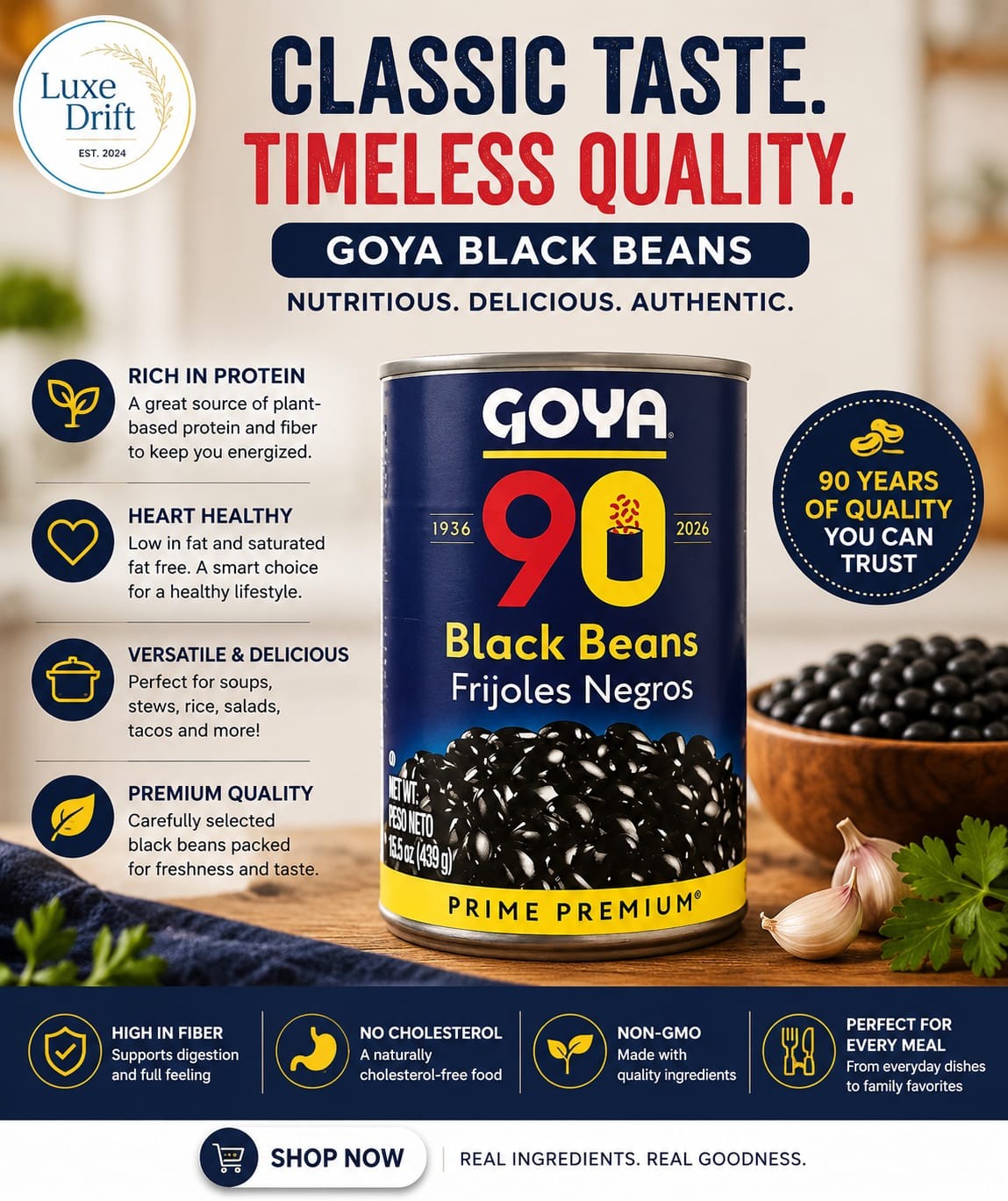 Goya Black Beans (Frijoles Negros)
