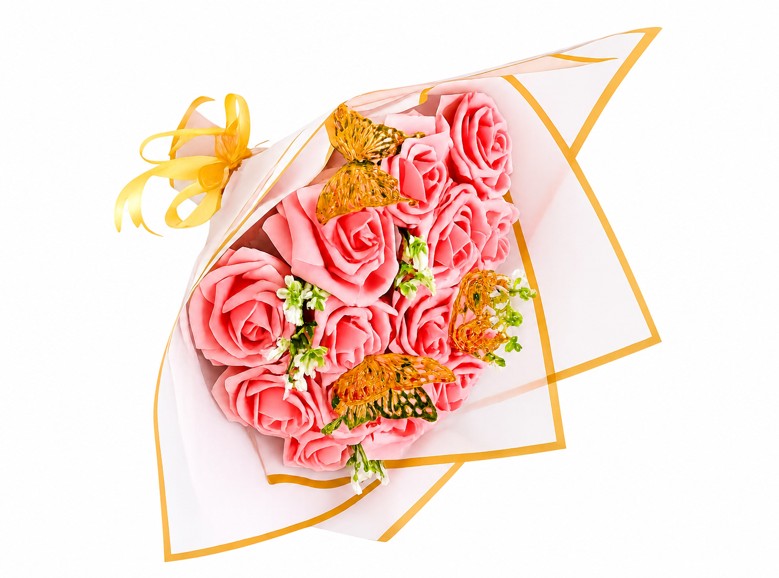 Pink Rose Bouquet Arrangement