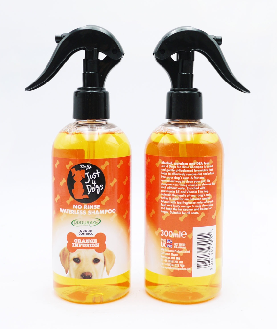 Just 4 Dogs No Rinse Waterless Shampoo Orange Infusion 300 ml