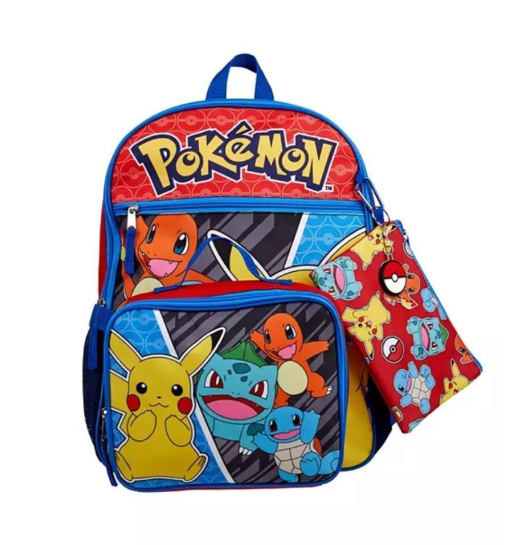 Official Pokémon 5-Piece Kids Backpack Set