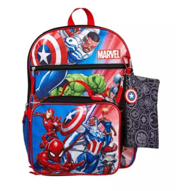 Official Marvel Avengers 5-Piece Kids Backpack Set