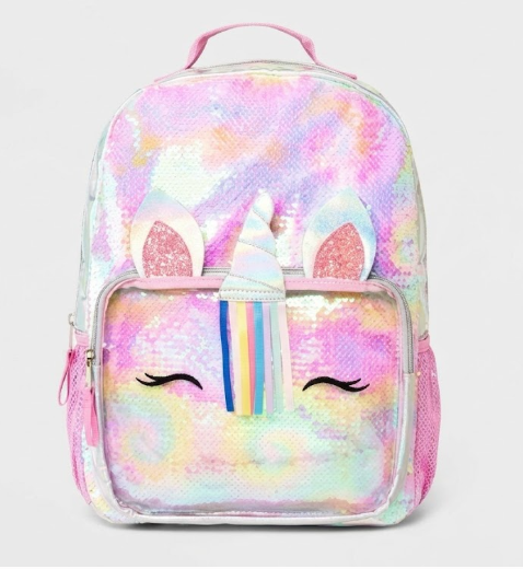 Kids Magical Shimmering Unicorn Sequin Backpack