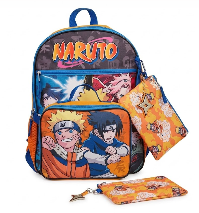 Official Naruto Shippuden 5-Piece Kids Backpack Set