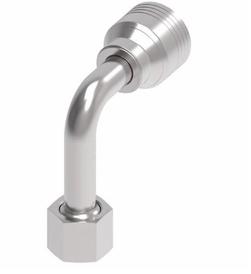 EATON 4WS 90° LONG DROP ELBOW|-08 FEMALE O-RING FACE SEAL x -08 HOSE BARB
