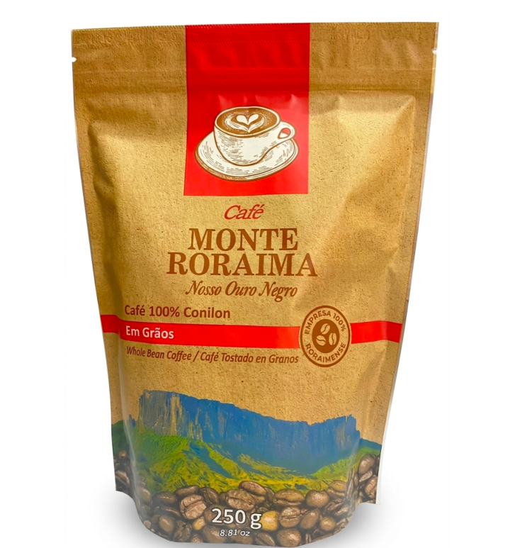 Monte Roraima Café 100% Conilon Whole Bean Coffee – 250g (8.81 oz)