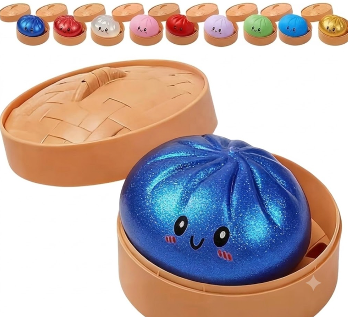 Bao Bun Squishy Toy for Kids: Cute Dumpling Fidget Toy