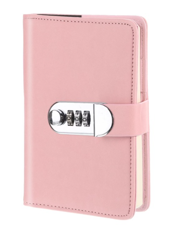 Pink Password Lock Diary Journal with Combination Lock