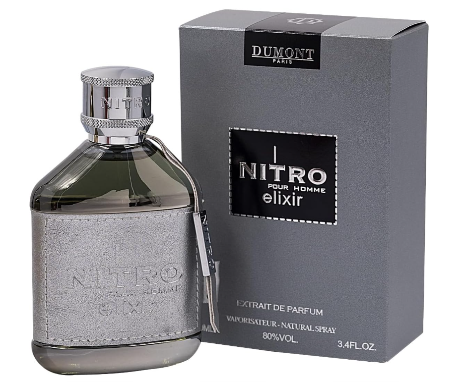 Dumont Nitro Elixir Pour Homme Extrait De Parfum Spray for Men – 100ml (3.4 fl oz)