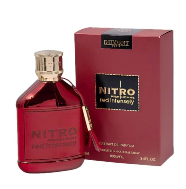 Dumont Nitro Red Intensely Extrait De Parfum Spray for Men – 100ml (3.4 fl oz)