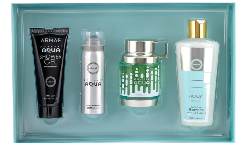 Armaf Odyssey Aqua 4-Piece Luxury Gift Set for Unisex