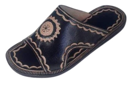 The "Midnight Emblem" Handcrafted Slipper