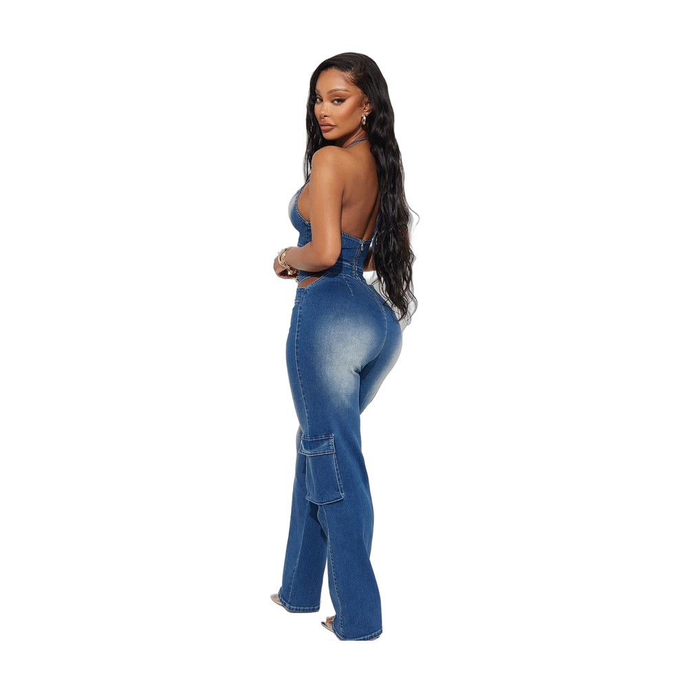 Denim Jumpsuit Size: Small