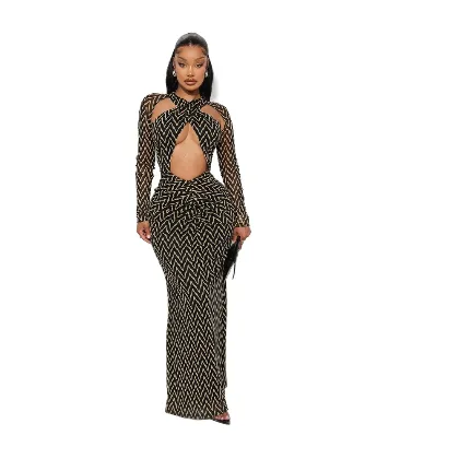Maxi Chevron Dress Size: Small