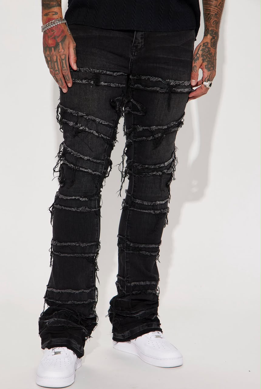 Men Black Wash Denim Jeans- Size 40