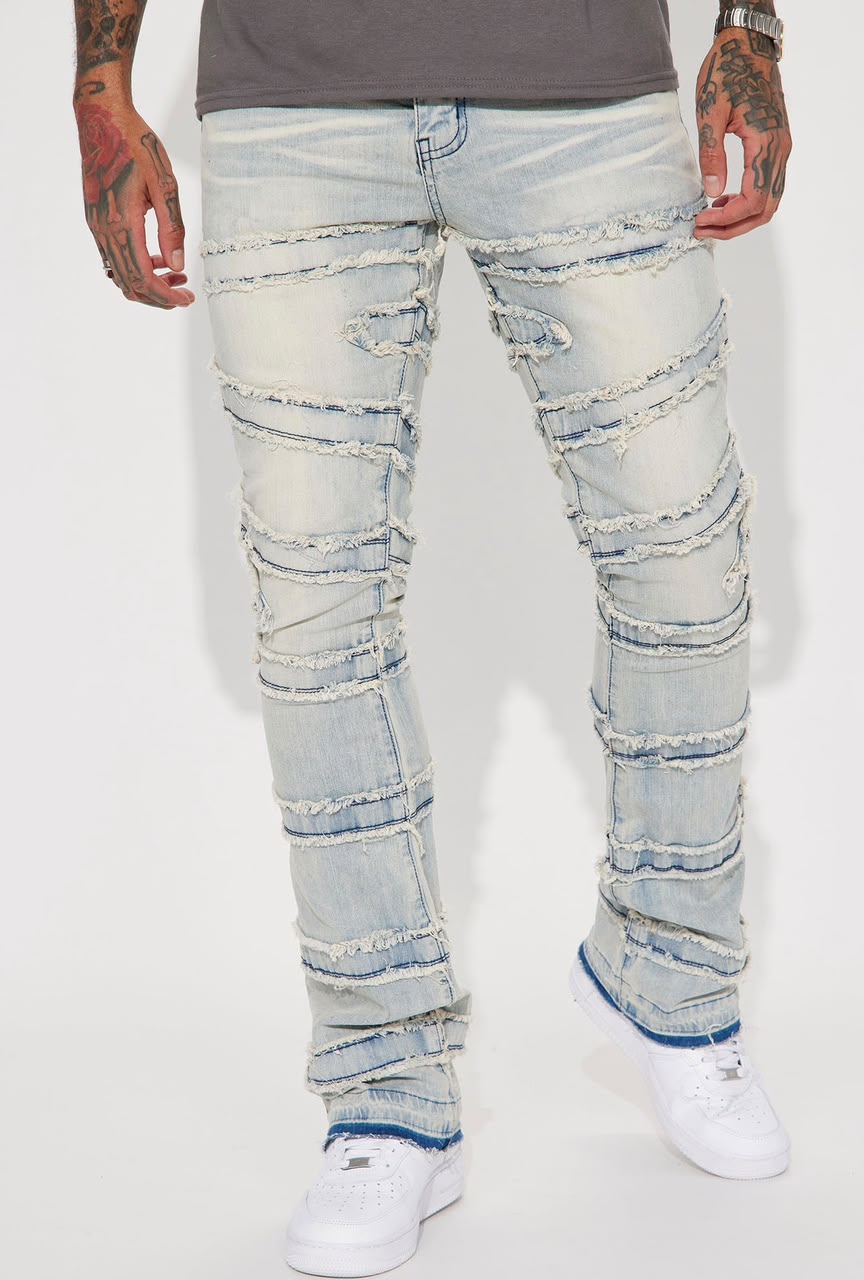 Men Light Wash Denim Jean