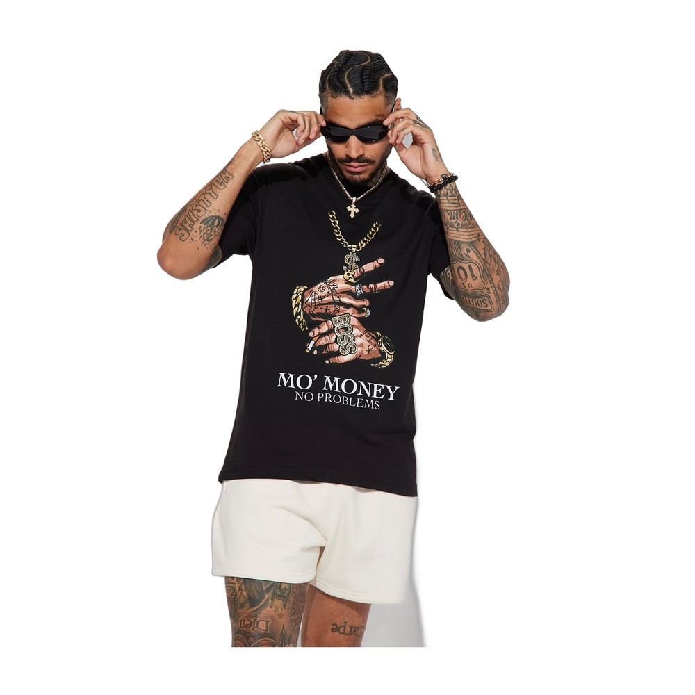 Mo Money Men Black Short Sleeve Tee- Size: Large