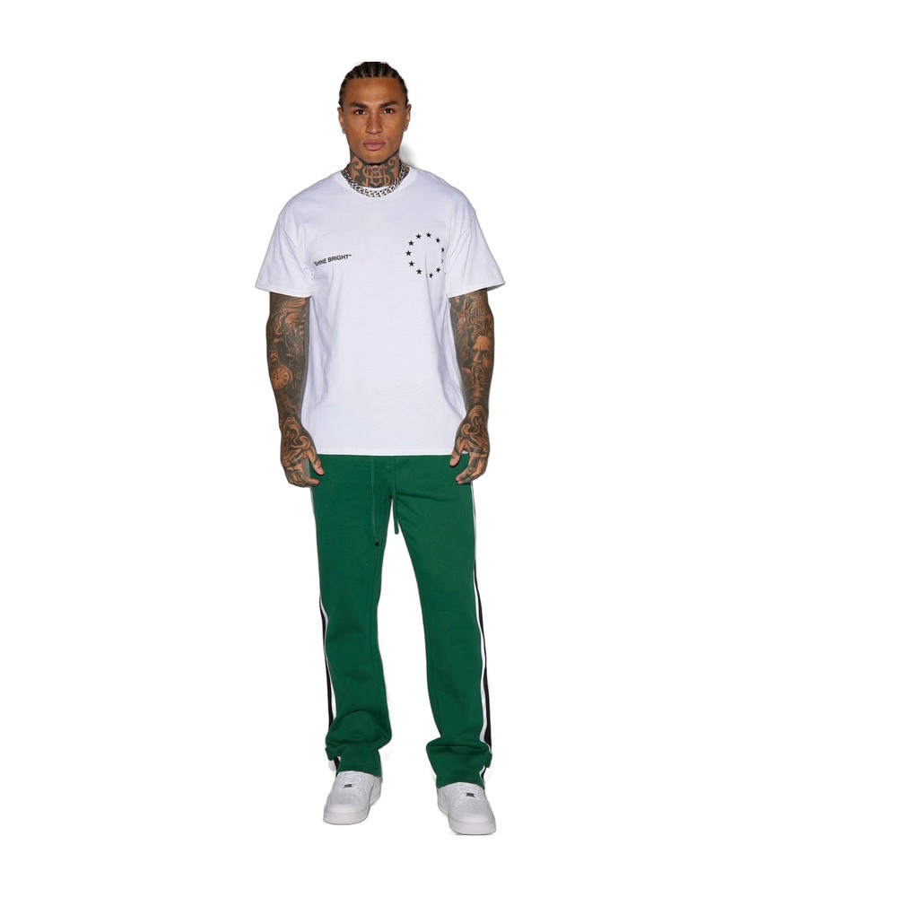 Men White Short Sleeve Tee- Size: Medium