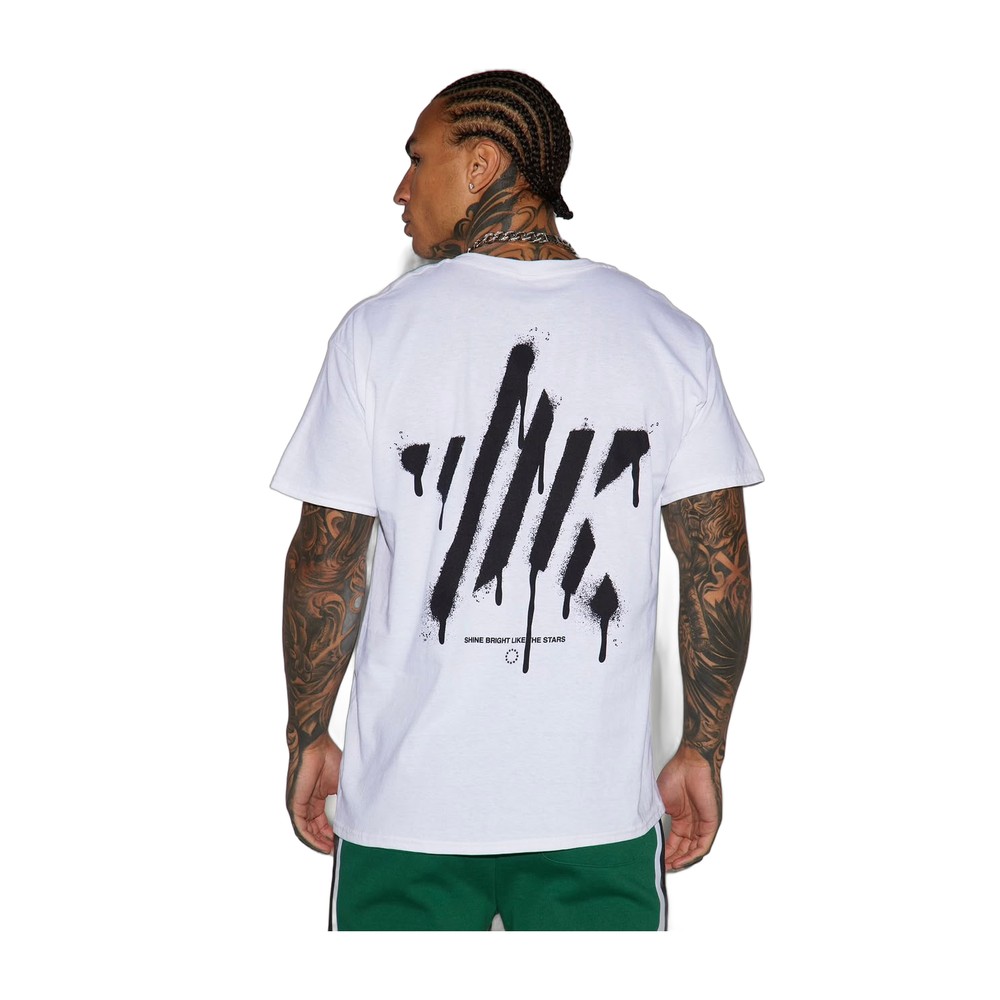 Men White Short Sleeve Tee- Size: Medium