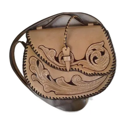 Vintage Hand-Laced Western Satchel