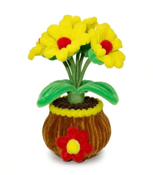 Handmade Decorative Floral Pot – Yellow Daisy Arrangement