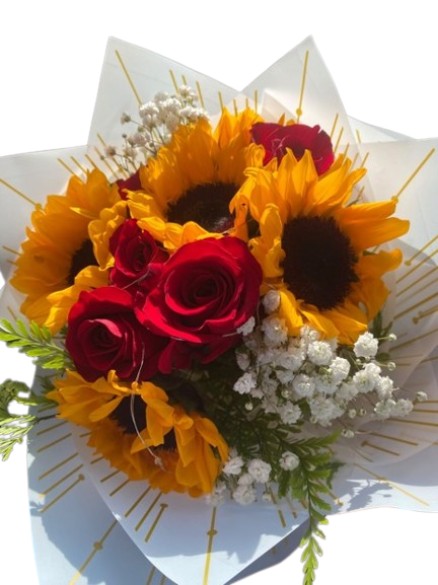 The Sunshine & Scarlet Romance Bouquet