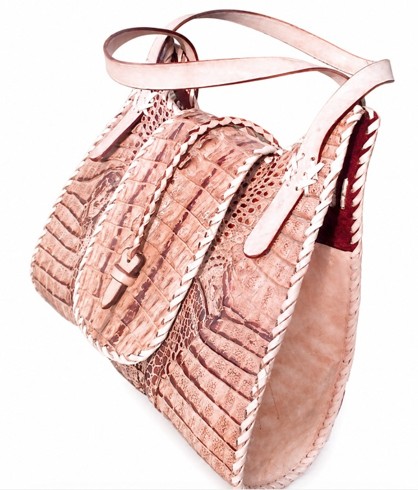Artisan Whipstitch Cork & Leather Slouchy Tote Bag