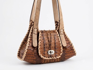 The Handcrafted Crocodile Leather Shoulder Bag