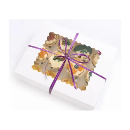 White 12 Cupcake Window Box