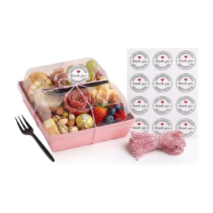 Mini Charcuterie Box Set with Pink Containers & Accessories