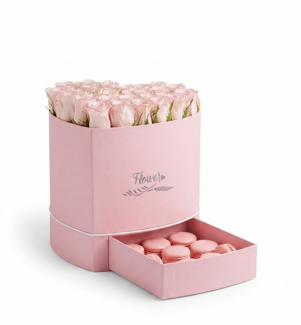 Exquisite 2-Tier Luxury Heart-Shaped Gift Box with Pull-Out Drawer