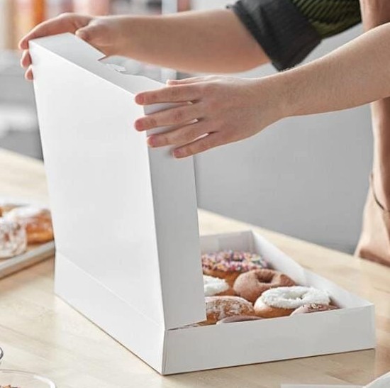 White Bakery Box 12" x 8" x 2"