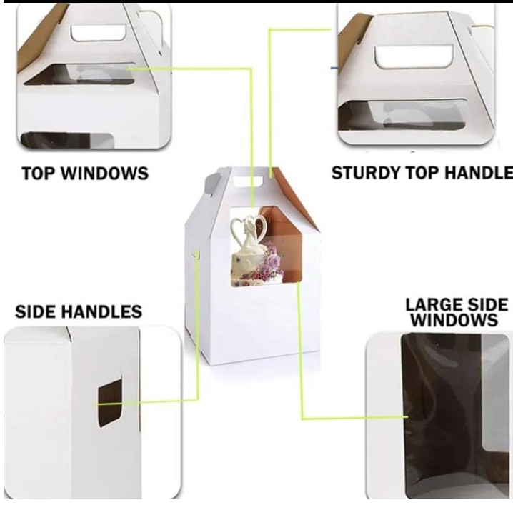 Tiered Cake Boxes with Clear Windows