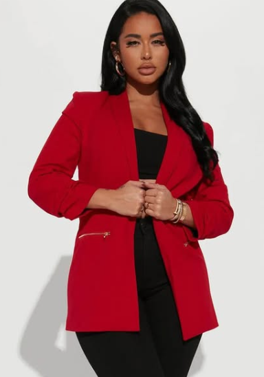 Women’s Elegant Red Blazer