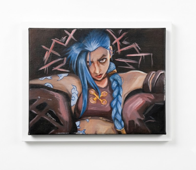 Hand-Painted Jinx Canvas Art – Arcane / League of Legends Fan Art