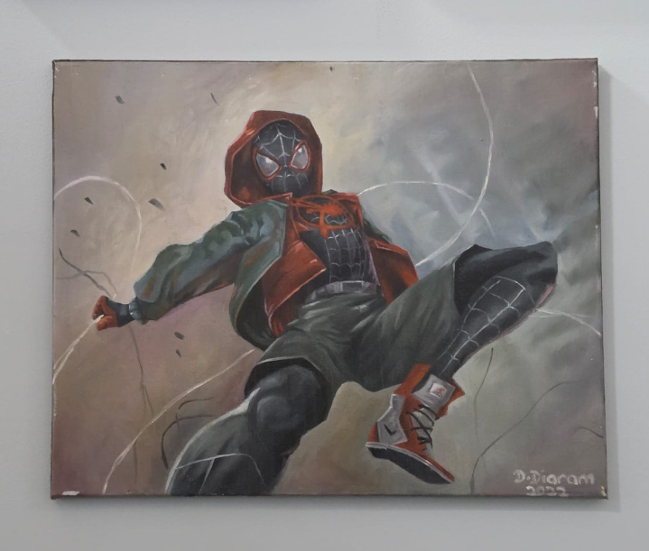 Spiderman Webs in Motion” — Original Oil Painting