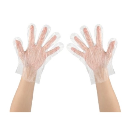 Clear Disposable Polyethylene Gloves, Universal Size, Vangard (Box Of 500)