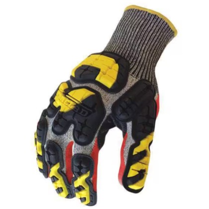 Ironclad Industrial Gray/Red/Hi-Vis Yellow Impact Glove