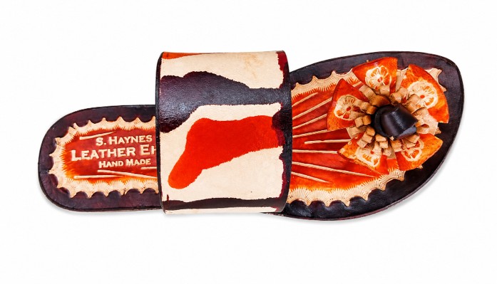 S. Haynes Savannah Blossom Cowhide Slide