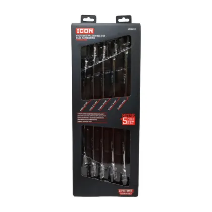 ICON Professional Double Box Flex Ratcheting Wrench Set (Metric, 5-Piece)