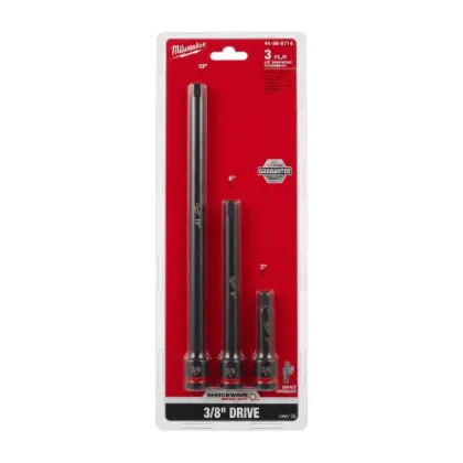 Milwaukee SHOCKWAVE Impact Duty 3/8" Drive Impact Extension Set (3-Piece)