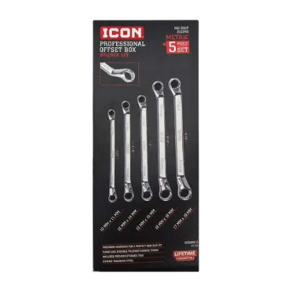 ICON Professional Offset Box Wrench Set (Metric, 5-Piece)