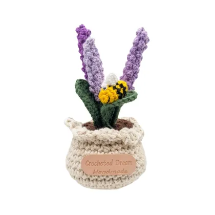 Lavender Small Crochet Pot