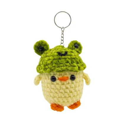 Duck with Froggy Hat Keychain